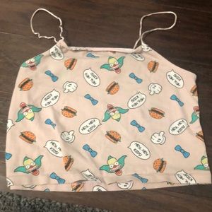 rare simpsons cropped tank